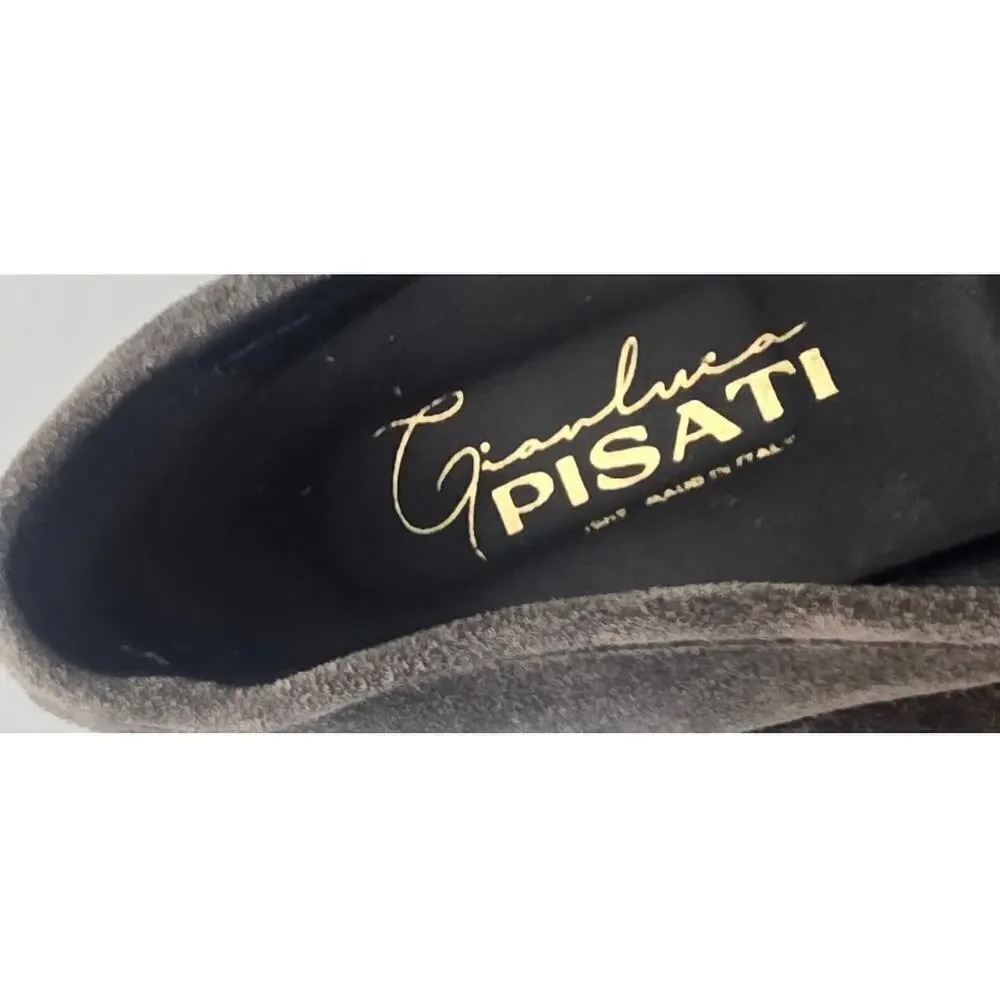 Gianluca Pisati Grey Suede Ladies's Slip on Loafers Size 40 - US Size 9.5